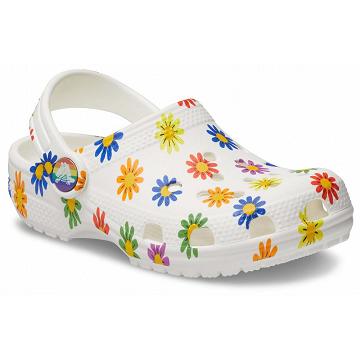 Crocs Classic Seasonal Print Boys' Clogs White / Multi | Australia 1370KORI